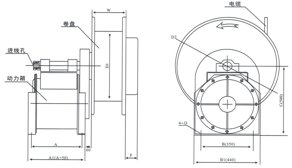 JTS21CR型电缆卷筒