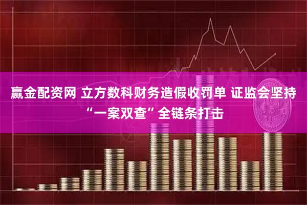 赢金配资网 立方数科财务造假收罚单 证监会坚持“一案双查”全链条打击