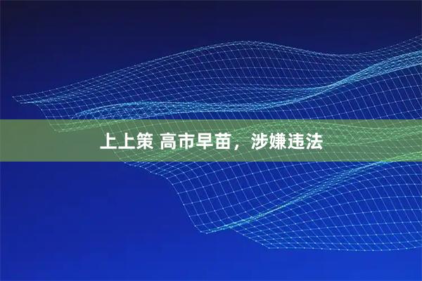 上上策 高市早苗，涉嫌违法